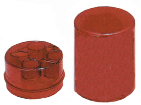 LEE DIE STORAGE BOX FOR 3 DIES – ROUND STYLE RED PLASTIC